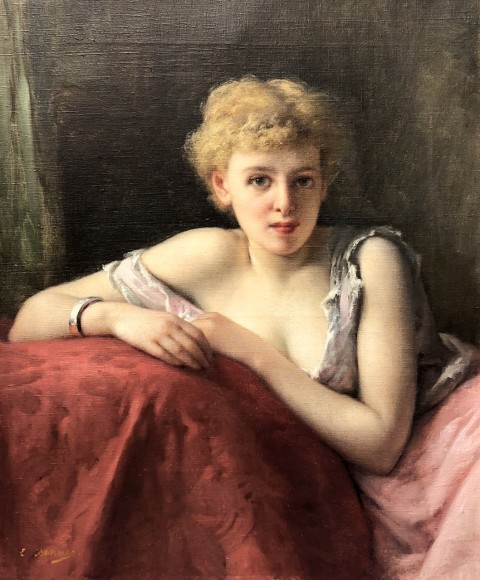 Jeune Fille au Drap Rouge - Emmanuel Benner
