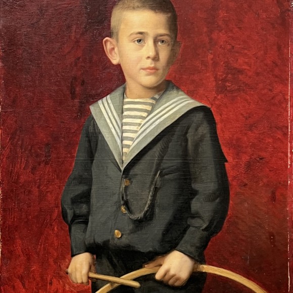 Jeune garçon au cerceau  par Zwiller