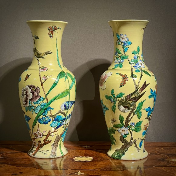 Paire grands vases signés Théodore Deck (1823-1891 – Image 3