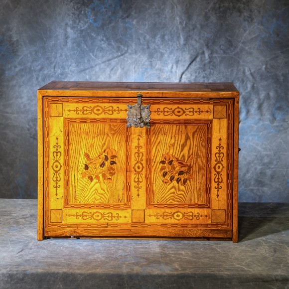 cabinet décor marqueté fleurs, oiseaux, musique et – Image 2