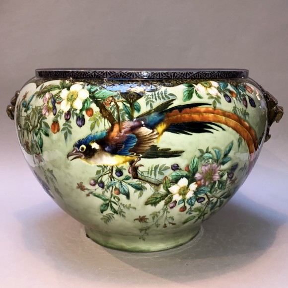 Grande Jardinière décor Japonisant  Théodore Deck