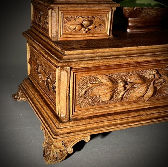 Psyché Bois Sculpté Travail De Brienz Suisse – Image 4