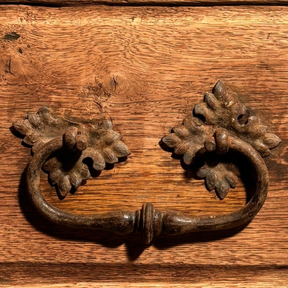 Coffre XVIII ème marqueté de rose des vents – Image 5