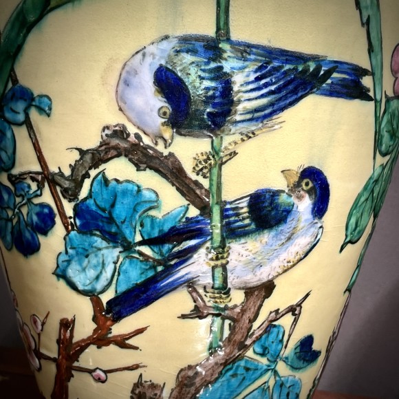 Paire grands vases signés Théodore Deck (1823-1891 – Image 4