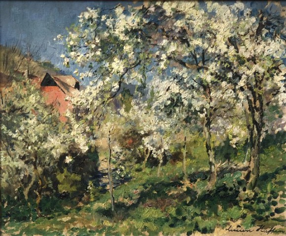 Verger de la ferme au printemps - Lucien Haffen