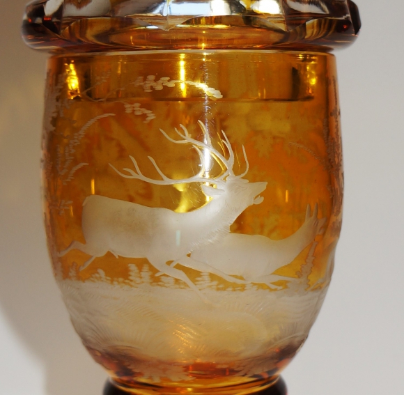 Pokal cristal de bohème gravé – Image 2