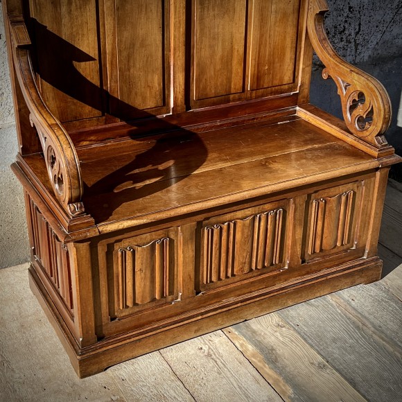Chayère Banc Coffre Néogothique – Image 5