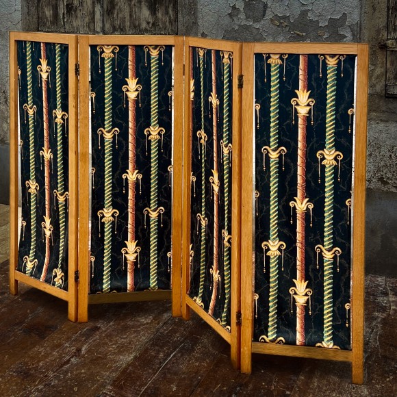 Paravent 4 vantaux vintage années 1960 – Image 4