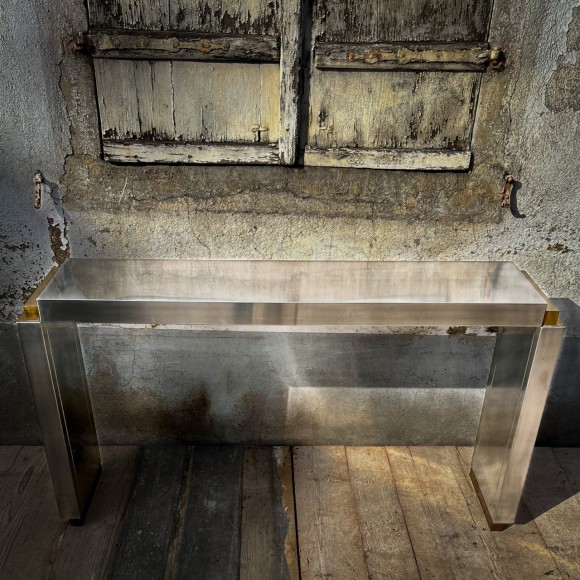 Grande console design vintage inox années 1960 – Image 5