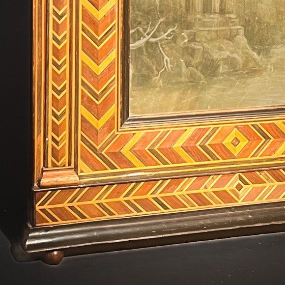 Miroir cadre bois marqueterie néoclassique XIX ème – Image 3