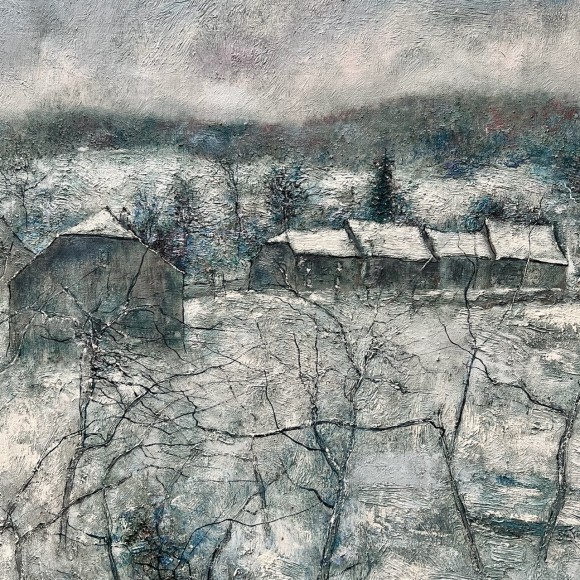 Village sous la neige par Gantner