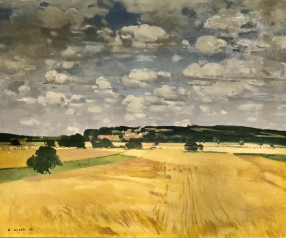 Champ de blé signé A. GIESS