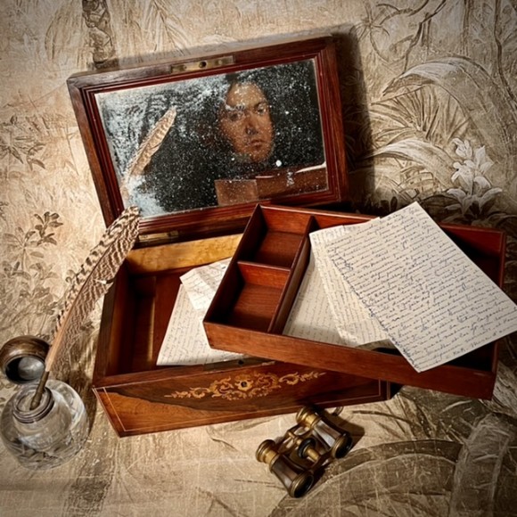 Coffret de courtoisie palissandre XIX ème – Image 3