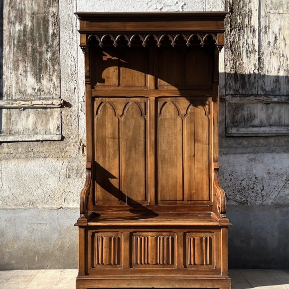 Chayère Banc Coffre Néogothique – Image 7