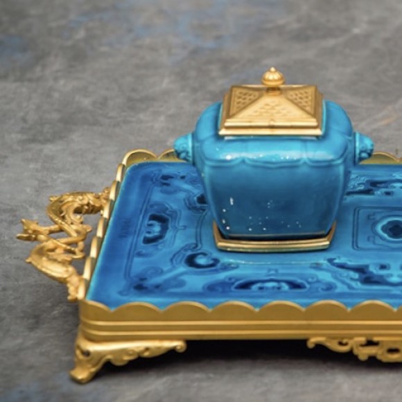 ENCRIER DOUBLE THEODORE DECK (1823-1891) – Image 3