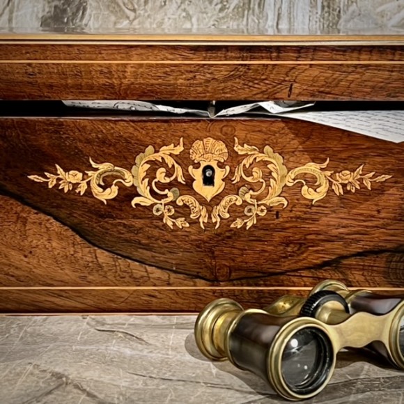 Coffret de courtoisie palissandre XIX ème – Image 5