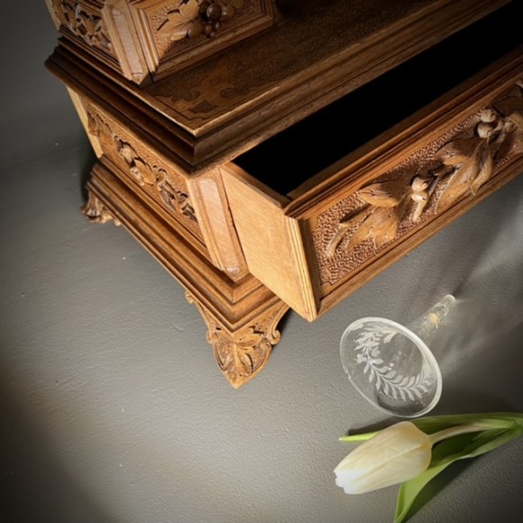 Psyché Bois Sculpté Travail De Brienz Suisse – Image 7