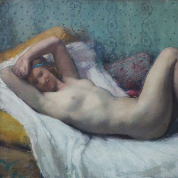 Nu La chambre verte toile signée Many Benner