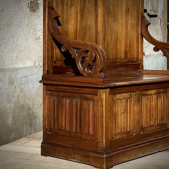 Chayère Banc Coffre Néogothique – Image 6