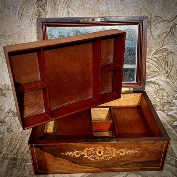 Coffret de courtoisie palissandre XIX ème – Image 4