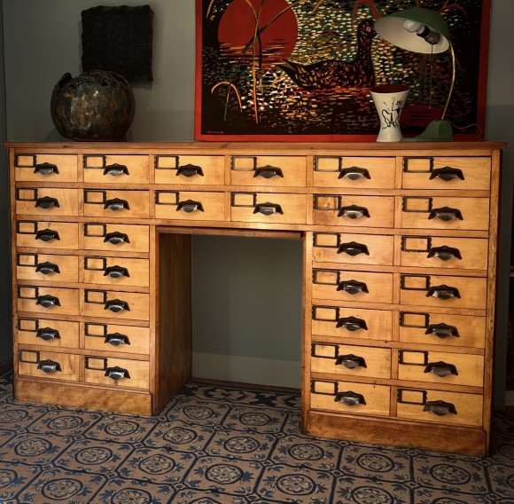 Meuble D’horloger  Bois Clair début XX ème