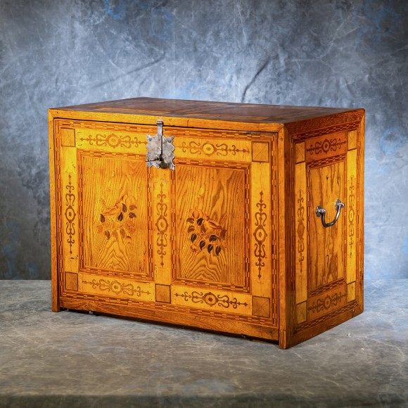 cabinet décor marqueté fleurs, oiseaux, musique et – Image 4