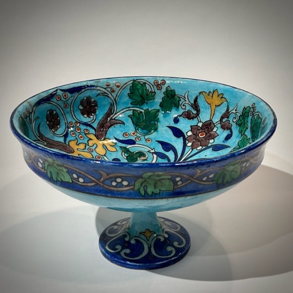 Coupe sur piédouche signée Théodore Deck 1823-1891 – Image 4