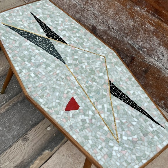 Table basse vintage mosaïque années 1960 – Image 2