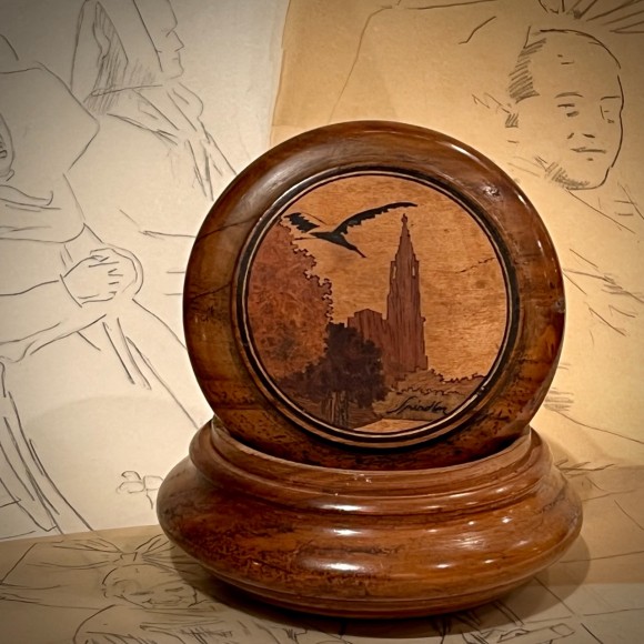 Boîte marqueterie Spindler cathédrale de Strasbour