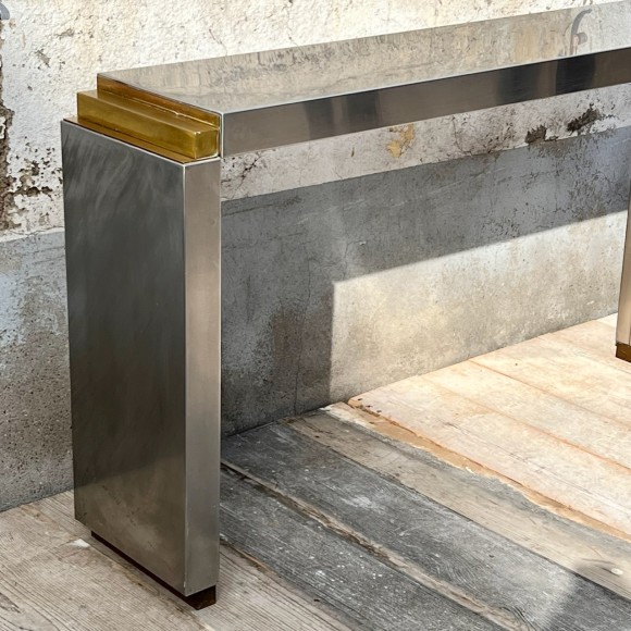 Grande console design vintage inox années 1960 – Image 6