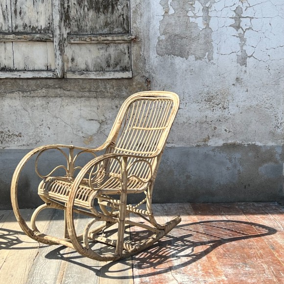 Rockings chairs anciens rotin XIX ème – Image 2