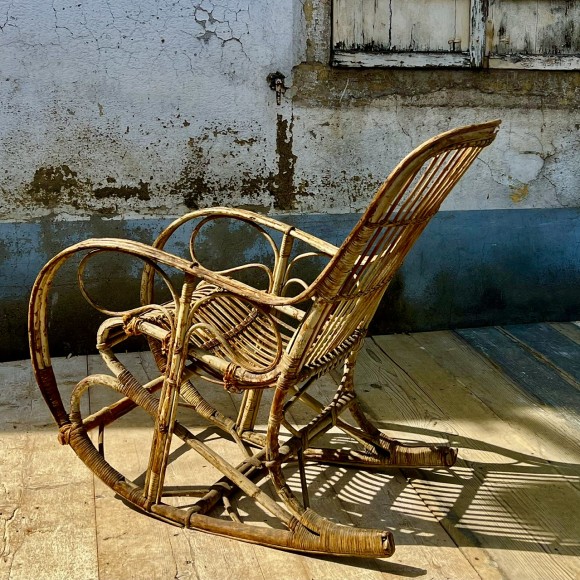 Rockings chairs anciens rotin XIX ème – Image 3