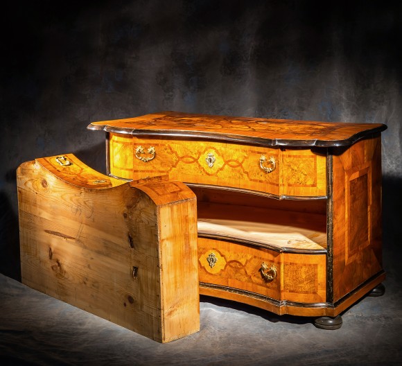 Commode Marquetée de noyer 18 ème – Image 4