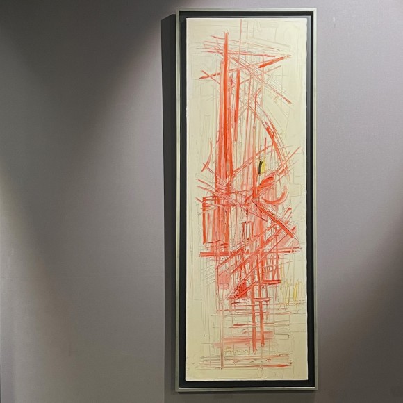 Abstraction 2 huile sur toile signée Marcel Récher