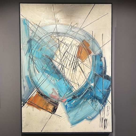 Grande huile sur toile - signée Marcel Récher