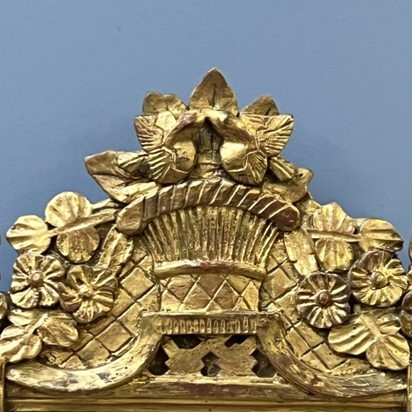 Miroir Bois Sculpté Et Doré Décor Louis XV – Image 2
