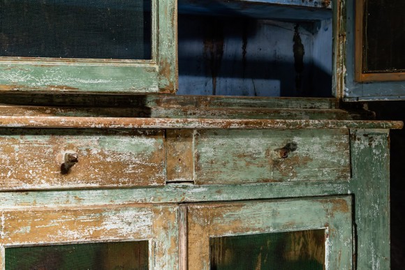 buffet vaisselier sapin patine peinture usée et g – Image 4