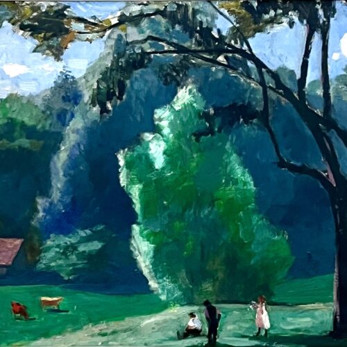 IMG_6475rec Jules Flandrin Paysage du Dauphiné daté 1912